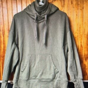 Oversized Olive Green Hoodie with Kangaroo Pocket